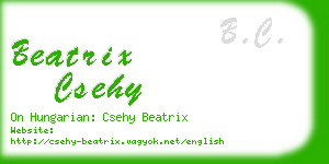 beatrix csehy business card